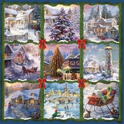 Alipson Puzzle Neun Weihnachtsaufnäher - 1000 Teile