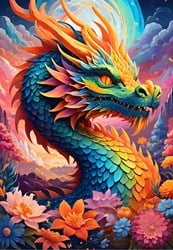 Alipson Puzzle Bunter Drache - 1000 Teile