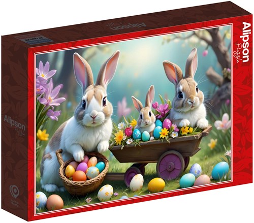 Alipson Puzzle Osterhasen Puzzle - 500 Teile bunt-2