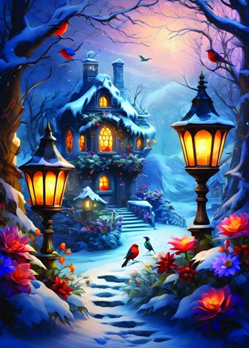 Alipson Puzzle Puzzle Enchanted Wintery Scene - 500 Teile Karton