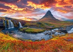 Alipson Puzzle Puzzle Kirkjufellsfoss Wasserfall Island 500 Teile