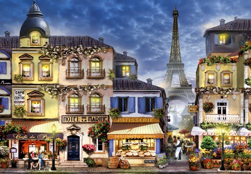 Alipson Puzzle Legespiel Old Paris - 1000 Teile - buntes Puzzlespaß