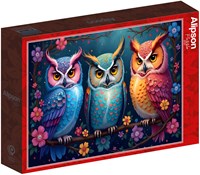 Alipson Puzzle Eulen und verzauberte Nacht - Kinderpuzzle mit Eulenmotiv-2