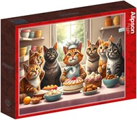 Alipson Puzzle Katzenpuzzle Pastry Cats in Action - 1000 Teile-2