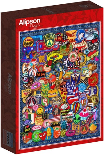 Alipson Puzzle Legespiel Patch Crazy 1000 Teile bunt Spielzeug-2