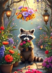 Alipson Puzzle - Waschbär Garten Puzzle - Kinderspielzeug