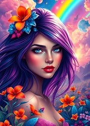 Alipson Puzzle Legespiel Rainbow Girl 500 Teile buntes Spielzeug