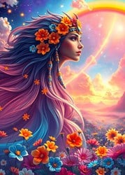 Alipson Puzzle Legespiel Rainbow Girl - 500 Teile buntes Spielzeug