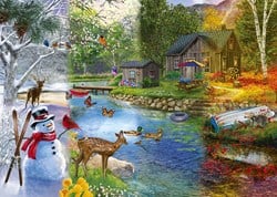Alipson Puzzle - 1000 Teile Puzzle Jahreszeiten Übergänge