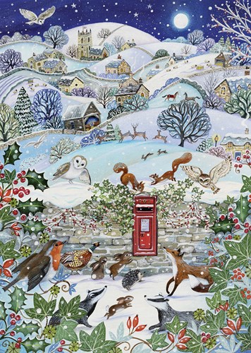 Alipson Puzzle Winterdorf - 500 Teile Puzzle für Erwachsene