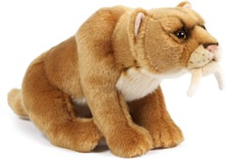 Living Nature Plüschtier Säbelzahntiger Kuscheltier 30 cm Tiger