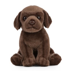 Living Nature Kuscheltier Chocolate Labrador Welpe 16cm Plüschhund