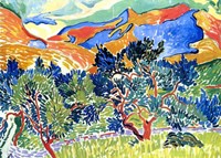 Grafika Puzzle André Derain - Die Berge bei Collioure - 500 Teile