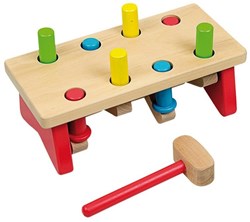 Andreu Toys Holz Hammerbank Lernspielzeug Motorikspiel ab 3 Jahren