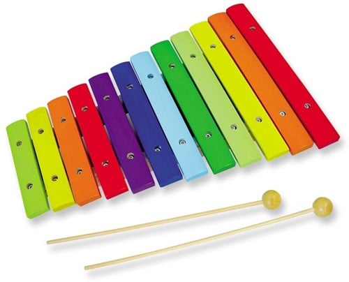 Andreu Toys Xylophon Spielzeug - buntes Holzmusikinstrument für Kinder