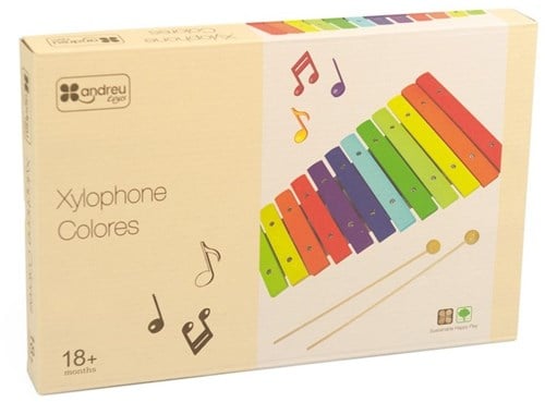 Andreu Toys Xylophon Spielzeug - buntes Holzmusikinstrument für Kinder-2