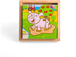 Bigjigs Block puzzle Bauernhoftiere
