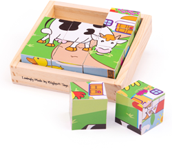 Bigjigs Block puzzle Bauernhoftiere
