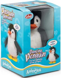 Tobar Plüsch tanzender Pinguin Kuscheltier mit Sound 16 cm weiß schwarz