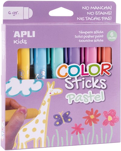 APLI Kids APLI - Farbstift Pastell 6 Farben