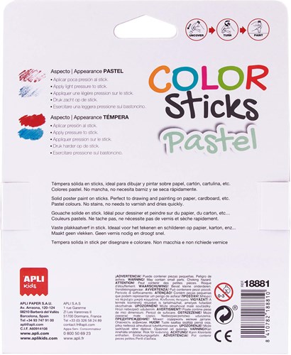 APLI Kids APLI - Farbstift Pastell 6 Farben-2