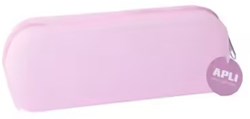 APLI Kids Etui Soft Glitter Rosa - Silikon Federmäppchen Glitzer Rosa