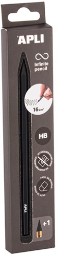 APLI Kids Bleistift schwarz endlos schreiben langlebig