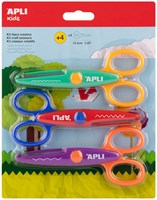 APLI Kids Bastelscheren Set kreativ Schneiden 13,5 cm mehrfarbig