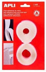 APLI Kids Klettband weiß - selbstklebendes Befestigungsmaterial 2 x 100 cm