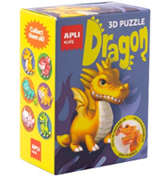 APLI Kids Puzzle Drachen 3D Dunkelblau Karton Spielzeug