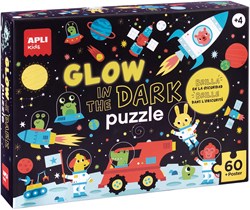 APLI Kids Puzzle - Glow in the dark Weltraum 60-teilig mit Poster