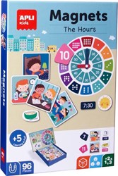APLI Kids Magnetspiel Uhrzeit lernen Lernspielzeug Lernuhr
