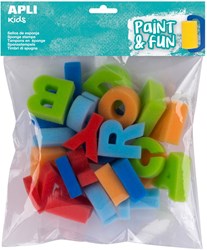 APLI Kids Lernspielzeug Schwammstempel ABC 26 Stück mehrfarbig
