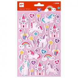 APLI Kids Sticker Einhorn 32 Stück - Bastelsticker Unicorn