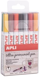 APLI Kids permanente Malstifte Set - extra fein - 14 Farben