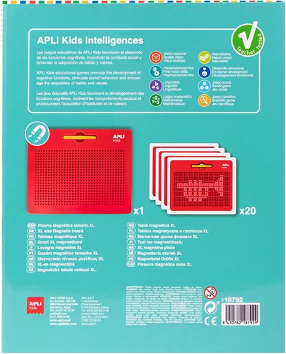 APLI Kids Magnettafel XL mit Stift - Lernspielzeug für Kinder-2