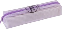 APLI Kids Etui zipperbag lila - robuste transparente Aufbewahrungstasche
