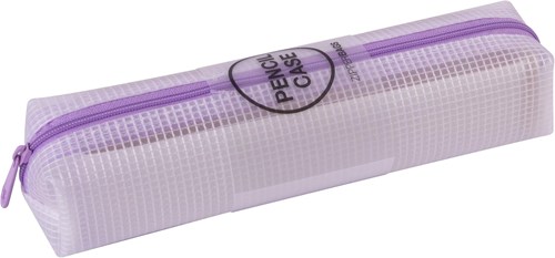 APLI Kids Etui zipperbag lila - robuste transparente Aufbewahrungstasche