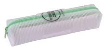 APLI Kids Federmäppchen pastellgrün - robuste transparente Zipperbag