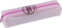 APLI Kids Etui Zipperbag rosa - stabile transparente Aufbewahrungstasche