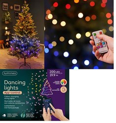 Lumineo Weihnachtsbeleuchtung LED App-control 200 LED Multicolor Außenbereich