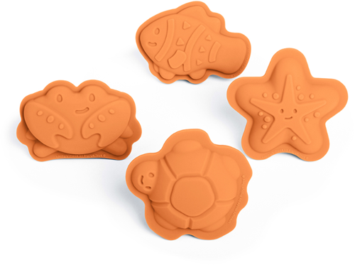 Bigjigs Apricot Orange Charakter Sandförmchen-2