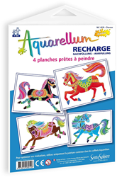 Sentosphère Aquarellfarbe Nachfüllpack Pferde Malset 18x25 cm