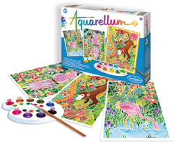 Sentosphère Aquarell Malset tropische Tiere Bastelset Kinder