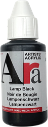 Ara Acrylfarbe Lamp Black 100 ml - tiefschwarze Bastelfarbe