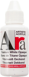 Ara Acrylfarbe Titanweiß 100 ml - professionelle weiße Farbe für Kinder und Erwachsene