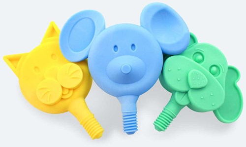 ARK Therapeutic Tier-Aufsatzset Z-Vibe sensorisches Spielzeug Dierenopzetstukken voor de Z-Vibe (kat, hond of muis) voor sensorische en oromotorische oefeningen.-2