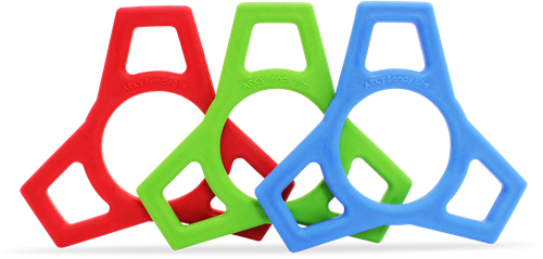 ARK Therapeutic Beißspielzeug Fidget rot für Kinder und Erwachsene Dunne, buigbare kauwfidget om te draaien, buigen en op te kauwen.-2