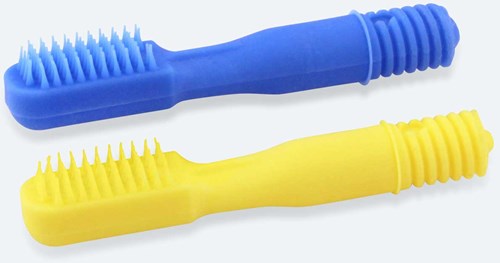 ARK Therapeutic Bürstenaufsatz Z-Vibe hart sensorisches Spielzeug Opzetborstel voor de Z-Vibe voor sensorische tandvlees- en mondstimulatie, zacht of stevig.-2