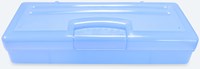 ARK Therapeutic Aufbewahrungsbox groß blau - Spielzeug Aufbewahrungsbox Kunststoff Stevig opbergetui voor Z-Vibe-onderdelen, tongspatels en andere kleine therapiehulpmiddelen.-2